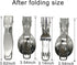 4Pcs Folding Camping Utensils Set Portable 18/10(304) Stainless Steel Flatware include Dishwasher Safe Spoon Fork Knife for Picnic Travel Hiking B...