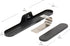 Mind Reader Over Keyboard Shelf, Desktop Organizer, Phone Holder, Storage, Phone Holder, Office, 13" L x 2" W x 3.5" H, Black...