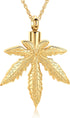 shajwo Marijuana Leaves Urn Necklaces for Ashes for Women Men Cremation Jewelry Maple Leaf Memorial Human Ashes Keepsake Pendant...