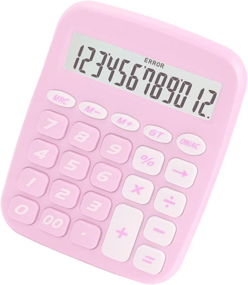 Desktop Calculator Big Buttons, 12 Digit Extra Large LCD Display, Battery Powered Office Calculators, Electronic Accounting Calculator for Busines...