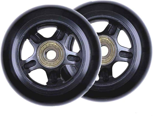 ORO 1 Pair Luggage Wheels Replacement 78 * 24mm Case Wheels with 8mm(0.31") Bearings Wheels for Suitcase and Inline Outdoor Skate and Caster Board...