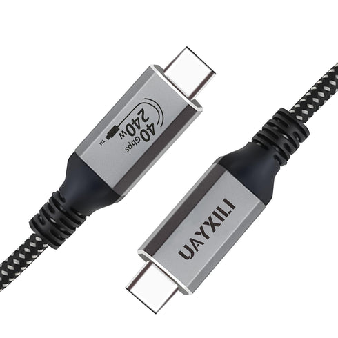 USB 4 Cable for Thunderbolt 4 Cable with 240W Fast Charging,40Gbps Data Transfer and 8K@60Hz Video,USB4/USB-C Data Cable Compatible with Thunderbo...