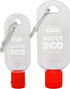 By The Cup Sauce 2 Go Keychains 1.69 Fluid Ounce and 1 Fluid Ounce Empty Mini Sauce Bottles (Sauce Not Included)...