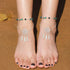 Layered Anklets Bracelets Silver Turquoise Anklet Chain Beach Leg Chain for Women...
