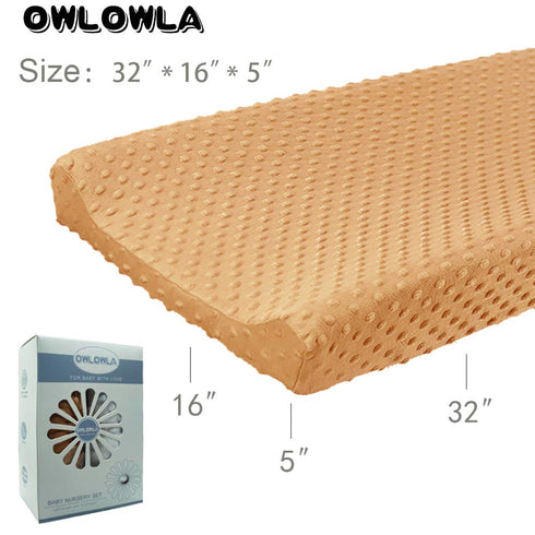 Owlowla Changing Pad Cover, Soft Minky Dots Changing Table Sheets for Baby Boy and Girl 2Pack(White/Classic Brown)...