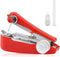 Sewing Machine Handheld Mini Stiching Machine Portable Hand Stitching Machine Tiny Single Stitch Sewer for Clothes (Red)......