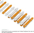 MECCANIXITY 4pcs 35 Inch Miniature Garden Fence, Mini Ornament Wood Picket Fence Decorative for Dollhouse Home DIY Crafts, Orange White, Light Blu...