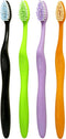 Elegant Brush with Super Soft Bristles Toothbrush, PBT Filaments, Designed for Sensitive and Swollen Teeth, Secure Cap, Ideal for Adults - 4 Count...
