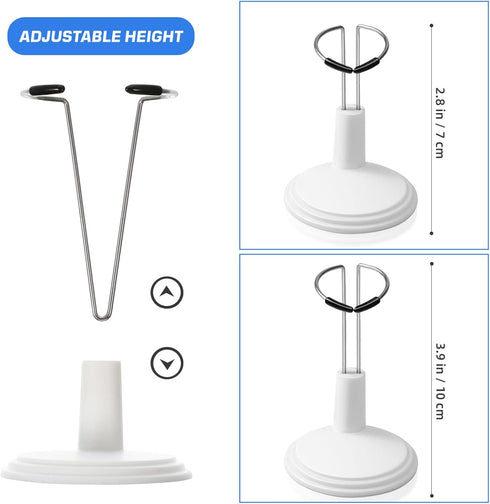 TOYANDONA 4 Pcs Action Figure Stand, Doll Stands Display Holder, Adjustable Doll Bracket Support for 6-8 Inches Dolls, Creative Bear Stand for Hom...