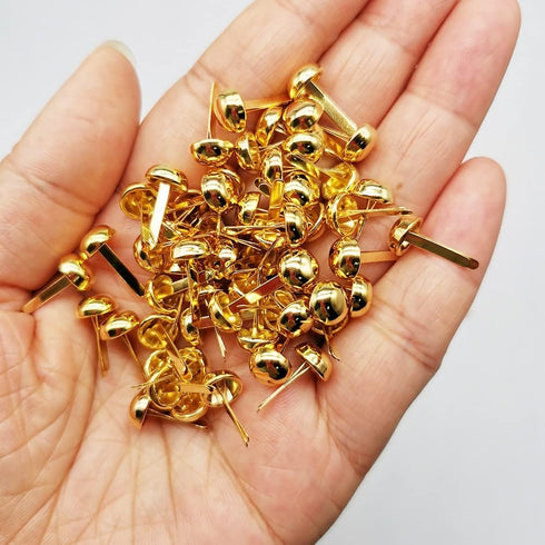 300 Pieces Paper Fasteners Brads Round Fasteners for Art Crafting School Project Decorative Scrapbooking Crafts Making DIY Supplies 8 x 15mm (Gold...