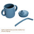 CHILDLIKE BEHAVIOR Mini Mushie Sippy Cup - Silicone Straw Cup For Baby, Toddlers - Cups Training with Lids Covers and Soft Grip Handle - Transitio...
