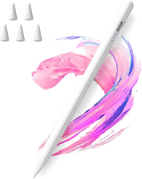 Stylus Pen with Palm Rejection,Tilt Sensitive Pencil Compatible with Apple iPad 10th/9th/8th/7th/6th, Pro 11/12.9in, Air 5th/4th/3rd, Mini 6/5 Gen...