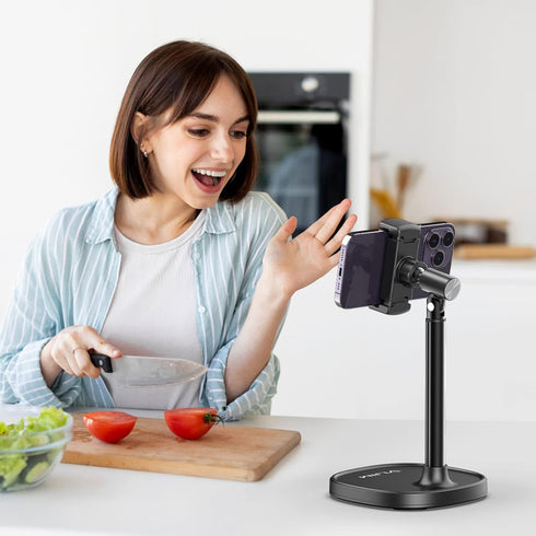 Cell Phone Stand, Ulanzi Height Adjustable Phone Holder, Desk Phone Stand for All Mobile Phone, Desk Phone Holder for iPhone 14/13/12 Pro/XS Max/X...