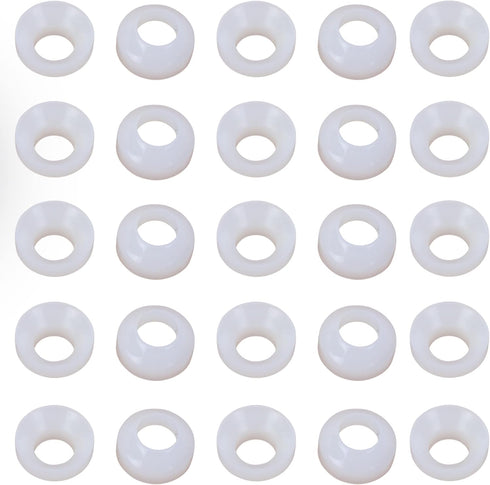 1/4 Inch Flare White Washer - 25 pack...