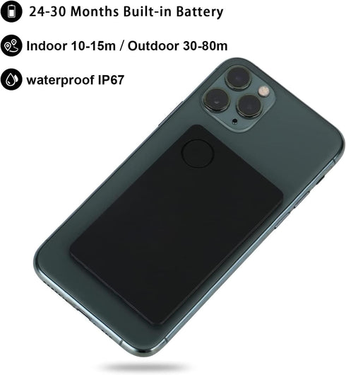 Wallet Tracker Finder Locator, Small Best Slim GPS Credit Debit Card Find Wallet Location Chip Tracker Device for Men Lost Waterproof with Built-i...