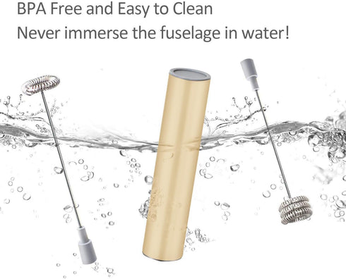 Electric Milk Frother Handheld,Travel Coffee Drink Mixer Batteries Included, 304 Stainless Steel Whisk for latte Cappuccino,Bulletproof Coffee Hot...