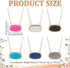 6PCS Faux Druzy Stone Necklace Simulated Druzy Pendant Necklace for Women Colorful Sparkly Oval Stone Necklaces Christmas Valentine's Day Jewelry ...