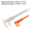 uxcell Vernier Caliper 80mm 150mm Mini Double Scale Plastic Ruler Measuring Tool White Orange 1 Set...
