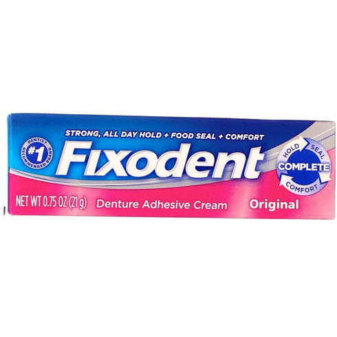 Fixodent Denture Adhesive Cream, Original, Strong And Long Hold - 0.75 Oz by Fixodent...