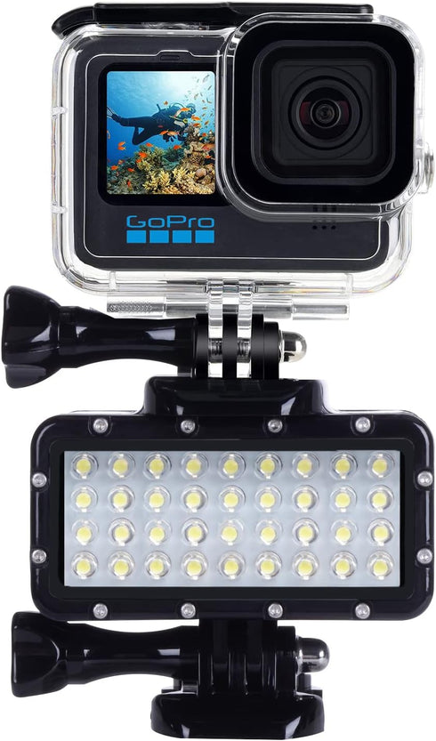 Suptig Diving Light High Power Dimmable Waterproof LED Video Light Fill Night Light Diving Underwater Light Waterproof 147ft for Gopro Hero 13/Her...