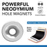 LOVIMAG Small Magnets, Neodymium Magnets Strong with Countersunk Hole Matching Screws, 70 Pack Refrigerator Magnets for Whiteboard, Tool Room, Sci...