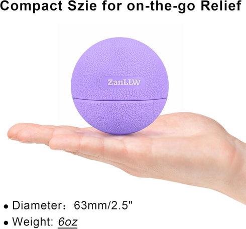 ZanLLW® Massage Lacrosse Ball Therapy for Deep Tissue, Trigger Point, Myofascial Release, Muscle Ball Physical Therapy for Plantar Fasciitis, Back...