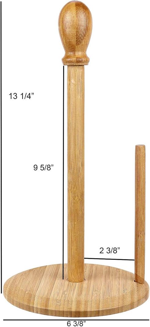 Greenco Counter Top Bamboo Paper Towel Holder, Perfect for Kitchen & Bathroom Organization & Decor...