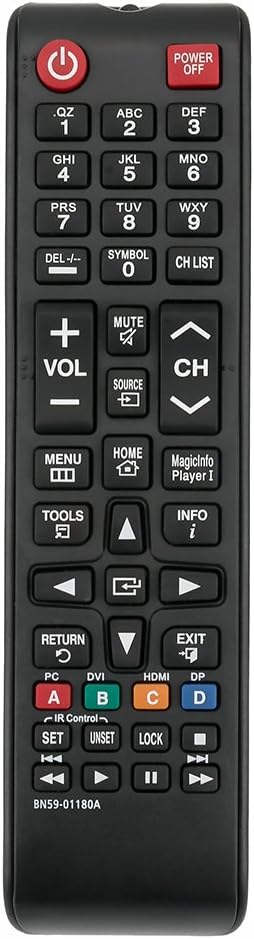 BN59-01180A Replace Remote Applicable for Samsung TV DH40D DH48D DH55D DM32D DM40D DM48D DM55D OH46D OH55D DB32D DB40D DB55D DB48D DM65D DM75D DB1...