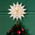 Kurt S. Adler UL3141 9.84" Brass Plated 7-Point Double Tip Capiz Star with Center Gem Tree Topper...