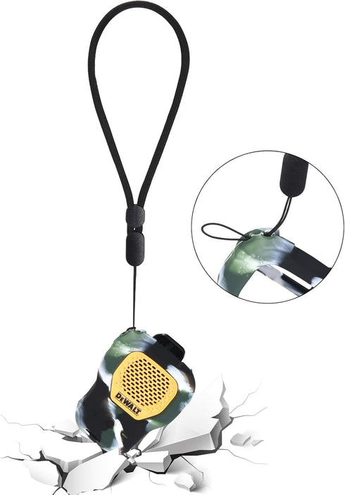 Protective Cover Compatible with DEWALT Wearable Bluetooth Speaker - Portable Silicone Water-Resistant Carrying Case with Lanyard...