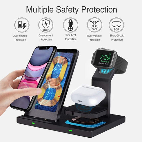 Wireless Charger Station, COSOOS 3 in 1 Charging Stand Compatible with iWatch Series 6/5/4/3/2/1, AirPods Pro/2 and iPhone 13/13 Pro/13 Pro Max/12...