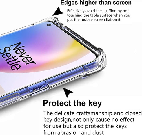 Osophter for Oneplus 8 Pro Case - Clear Transparent TPU Shock-Absorption Flexible Cell Phone Cover...