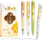 M&G Gel Pens, 4 PCS Black Gel Pens Fine Point 0.5mm, Retractable Gel Ink Rollerball Pens, Cute Gel Ink Pens with Flower for Smooth Writing Men Wom...