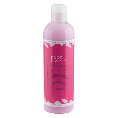 Aunt Jackie's Kids Knot Havin' It Leave-In Ultimate Detangling Hair Moisturizer for Naturally Curly, Coily and Wavy Hair, 12 oz...