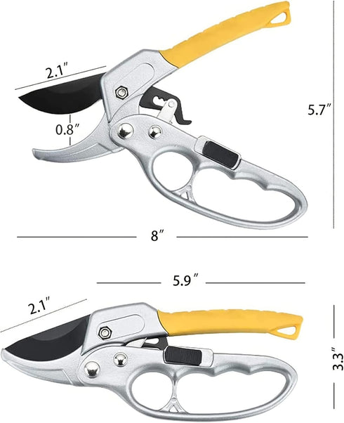Pruning Scissors Garden Plant Clippers,Bonsai Trimming Rose Pruners Hand Tool Work 3 Times Easier,for Weak Hands, Gardening Gift for Any Occasion,...