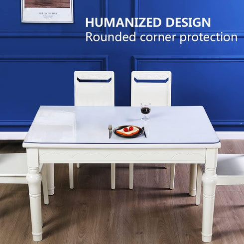 Transparent 14x24 in Small Office Desk Blotter Mat Clear Plastic Table Protector Cover Pad PVC Topper Surface Proection Mat Pad Anti Scratch Table...