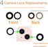 4pcs Back Rear Camera Lens Glass Replacement for iPhone 13 and 13 Mini Camera Glass Lens with Pre-Installed Adhesive & Repair Tool Kit (Not for 13...