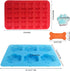 4 Pcs Silicone Candy Chocolate Molds, FineGood Puppy Dog Paw & Bone Shaped Ice Cube Trays Cookies Baking Pans for Making Frozen Dog Treats Soap Ba...