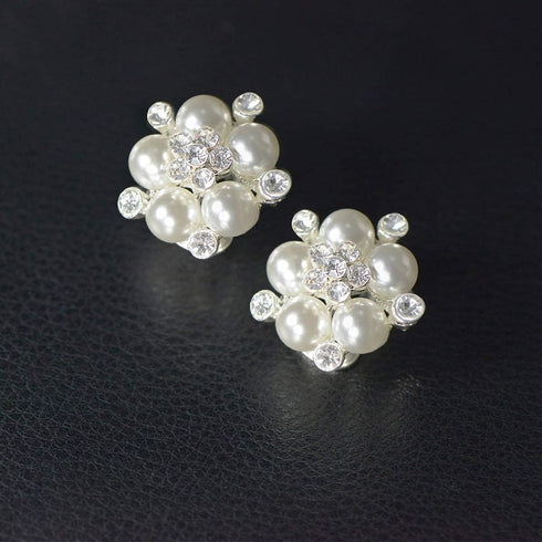 Audrey Hepburn Style Faux Pearl Necklace Set Strand Ear clip or Stud Pin on Earrings for selection Wedding Inspired by Breakfast at Tiffany's for ...