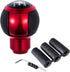 5 Speed Leather Shift Knob Shifting Lever Gear Stick Handle Shifter Transmissions Fit Most Manual Cars Truck SUV Vehicle (Red)...