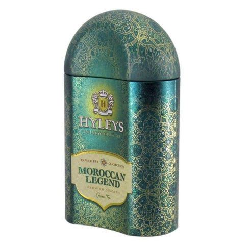 Hyleys Loose Leaf Green Tea with Mint Rose and Blue Corn Flowers in Tin 3.52 Ounce (100g) - Traveller's Collection - Moroccan Legend...