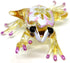 Frog Miniature Figurines Animals Hand Blown Color Glass Art Collectible Gift Decorate 3" (Yellow Purple)...