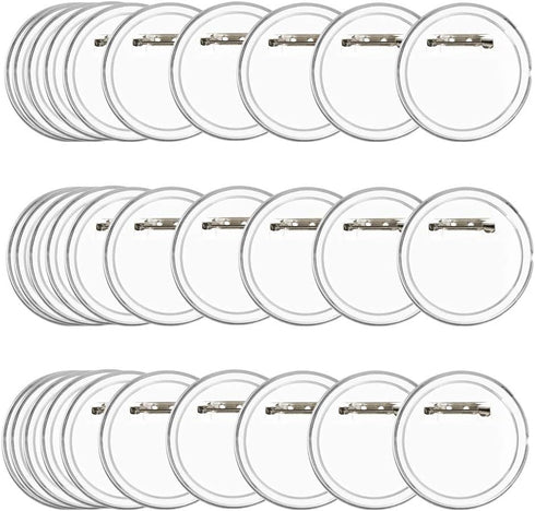 30Pack 2.4 inch Clear Button Pins Make Your Own Buttons Picture Button Pin Acrylic Design Button Badge Clear Picture Buttons Badges Kit for DIY Cr...
