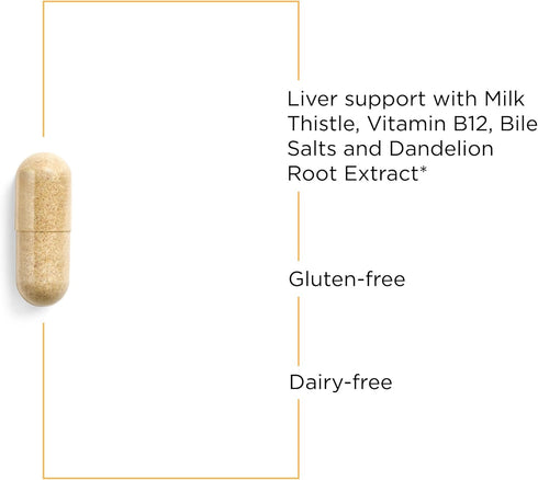 Integrative Therapeutics Lipotropic Complex - Liver Support with Milk Thistle, Vitamin B12, Bile Salts & Dandelion Root Extract* - Gluten-Free & D...