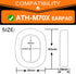 ATH M70X Ear Pads - TRANSTEK Replacement Ear Cushion Compatible with ATH-M70X Headphones I Thicker Memory Foam (Protein Leather)...