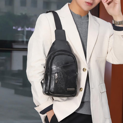 Men's and women's crossbody bags, PU leather chest bags, travel and leisure bags, mobile phone bags...