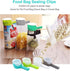 4pcs Food Bag Clips with Pour Spouts, Great Clips Bags for Kitchen, Suitable for Small Particle Food, Liquid,Flour and Baby Food Storage Organizer...