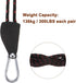 uxcell 2pcs 1/4" (6mm) Adjustable Ratchet Rope Hanger with Metal Gears 11.8ft (3.6meter) Strap, Ratcheting Pulley System Bungee Cord for Hanging P...