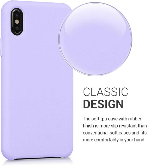 kwmobile Case Compatible with Apple iPhone X Case - TPU Silicone Phone Cover with Soft Finish - Lavender...