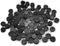 100pcs Plastic Button Black Buckle Charm Backs DIY Shoe Charm Accessories for Flat Shoe and Wristband Charms Back Ornaments 10 * 12mm Black Round ...